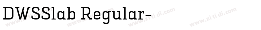 DWSSlab Regular字体转换